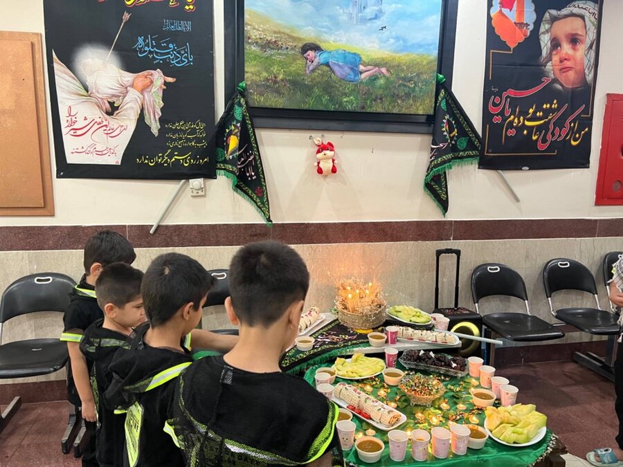 شهرری | برگزاری مراسم سوگواری حضرت اباعبدالله الحسین (ع) در شیرخوارگاه و نوباوگان حضرت رقیه (س)